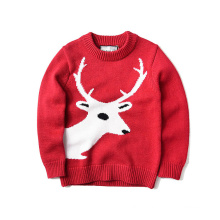 wholesaler Custom Toddler Baby Boy Girl Knit Cute Reindeer Funny Unisex Kid Sweatshirt Children's Ugly Christmas Sweater